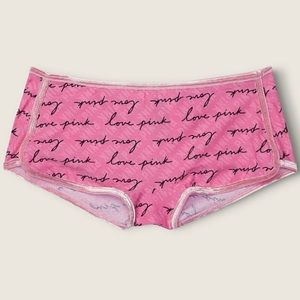 VS PINK • Pink Velvet Trim Panties • Size LARGE